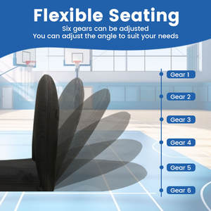 調節可能な屋外用楕円形ムーンプレイスタジアムシートチェア、背もたれ付きポータブル折りたたみ式、屋外家具用 - Product Image 3