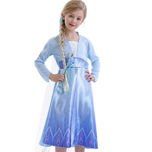 Disfraz de Princesa Elsa de Manga Larga <span class=keywords><strong>para</strong></span> Niñas, Disfraz de Cosplay <span class=keywords><strong>para</strong></span> Fiestas de Cumpleaños, Disfraz de Ángel de Hadas, Material de Poliéster - Product Image 3