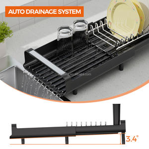 WIREKING Organiseur de <span class=keywords><strong>cuisine</strong></span> en acier inoxydable <span class=keywords><strong>pour</strong></span> la maison ou le camping-car, petit rangement <span class=keywords><strong>pour</strong></span> armoire de <span class=keywords><strong>cuisine</strong></span>, séchoir à vaisselle sur l'évier, porte-assiettes et porte-bols - Product Image 4