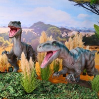 Modèle de dinosaure Velociraptor animatronique grandeur nature en métal pour parc à thème, centre commercial, aéroport
