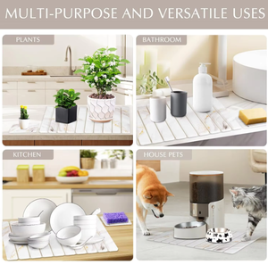 แผ่นรองอาบน้ำหินขนาดใหญ่สุดหรู ดูดซับน้ำได้ดีเยี่ยม กันลื่น พับเก็บได้ ด้านหลังทำจากไดอะตอมไมท์ ใช้ในห้องน้ำที่บ้าน ปรับแต่งสีได้ - Product Image 6