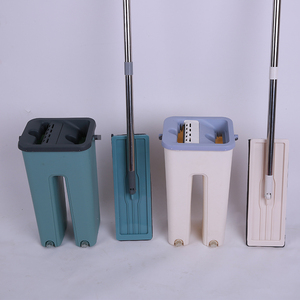 LC Professional Mini <strong>Mop</strong> Bucket Set 2 <strong>Microfibre</strong> <strong>Mop</strong> Heads Stainless Steel Pole 80%-90% Dehydration Rate Automatic Wringing - Product Image 6