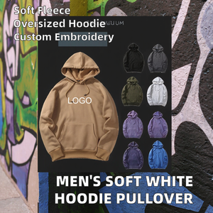 Nouveau sweat à capuche unisexe en polaire 100% polyester, coupe ample, anti-boulochage, pour l'hiver, avec broderie personnalisée - Product Image 2