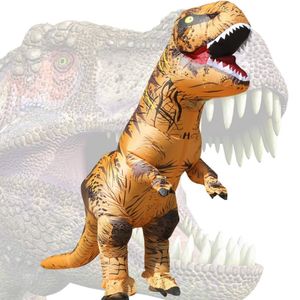 Costume de dinosaure T-Rex gonflable pour adulte, costume de dinosaure fantaisie, fête, Halloween, cosplay, costume de vacances, polyester, couleur personnalisée - Product Image 1