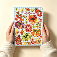 Carnet de recettes A5 relié rigide personnalisé, journal de recettes quotidiennes, livre de cuisine, cadeau