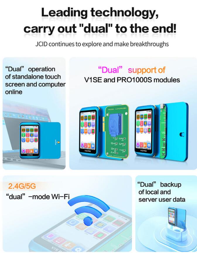 JCID VIS Pro 1000sモジュールスマートフォン修理キット (Samsung