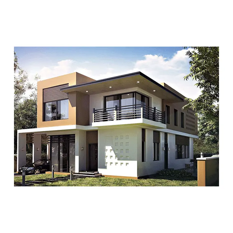 New Arrival Novel Delicate Design Garden Villa Easy To Assemble Light Steel Luxury House