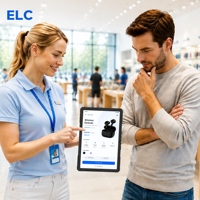 Tableta Comercial Android 16 de 10.95 Pulgadas, 1920*1200, 4GB 64GB, Pantalla Táctil de 10 Puntos para Asistencia al Cliente en Comercios Minoristas