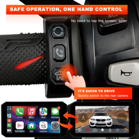 FOZETOP FTZ55N Écran tactile portable WiFi Android Auto CarPlay 5,5 pouces Lecteur multimédia étanche TMPS GPS Télécommande