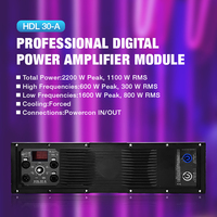 Module d'amplificateur de puissance professionnel HDL-30A à 2 canaux 1600W avec coque en métal pour une utilisation sur scène