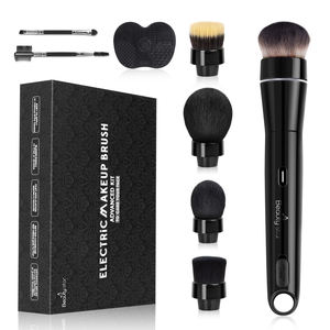 Profissional Elétrica Cosméticos Escova de Maquiagem com 5 Mutável Synthetic Hair <span class=keywords><strong>Brush</strong></span> Cabeças para Face & <span class=keywords><strong>Powder</strong></span> Foundation Dispensing - Product Image 4