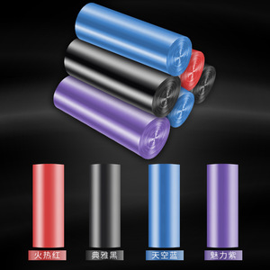 Sacs poubelles extra-épais pour la maison, écologiques, grande taille, en plastique PE noir, style gilet avec cordon de serrage - Product Image 2