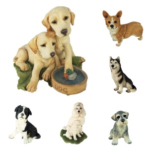 Vente en gros personnalisé résine mignon taureau yoga doberman akita géant pitbull labrador pour les amoureux des chiens cadeau statue chien ornements