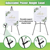 Support d'affichage pliable en métal réglable en hauteur, chevalet portable, support d'affichage de poster instantané au sol