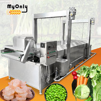 Mijn populaire, volautomatische, PLC-gestuurde blancheermachine met nauwkeurige digitale temperatuurregeling voor groenten/fruit