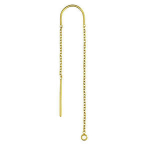 Beadsnice Dây Chuyền Xâu Chuỗi Chữ U Dây Cáp DC Có Vòng Khuyên Tai Dây Vàng 14K - Product Image 3