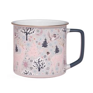 Taza <span class=keywords><strong>de</strong></span> café <span class=keywords><strong>de</strong></span> cerámica <span class=keywords><strong>de</strong></span> 12oz con diseño personalizado <span class=keywords><strong>de</strong></span> Forest and Deer View - Product Image 3