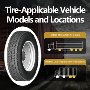 Neumático Radial TBR de Acero para Camioneta Comercial con Patrón Transversal Grande, Venta de Fábrica, Buena Tracción y Rendimiento de Conducción 315/80R22.5 - Product Image 3