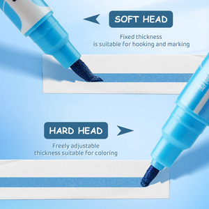 <span class=keywords><strong>12</strong></span> colori doppia punta metallo pennarelli di arte Set penne a base d'acqua penne a base d'acqua pittura artistica e calligrafia evidenziatori - Product Image 6