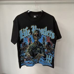 Camisetas de Alta Calidad 100% Algodón para Hombre, Ropa Urbana, Camisetas Gráficas Y2K, Camisetas Extra Grandes, Camiseta Life Hustlers para Hombre - Product Image 6