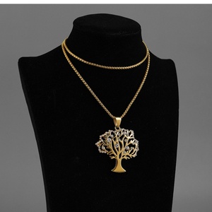 Collar de Árbol de la Vida Personalizado, Chapado en Oro de 18K, Joyería para Mujeres y Hombres, Colgante Vintage de Cristal, Ecológico - Product Image 6