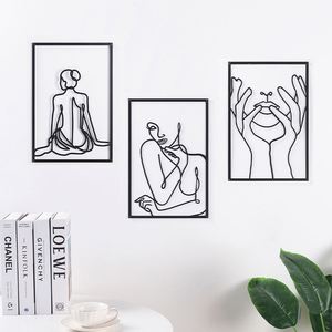 Wall Decor Interior Bedroom Living Room <b>Frame</b> Art Hanging Metal Modern Gold Luxury Decorative Home Wall Decor - Product Image 1