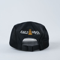 Casquettes de camp non structurées personnalisées à 5 panneaux avec logo brodé Chapeaux de course en nylon avec boucle en plastique