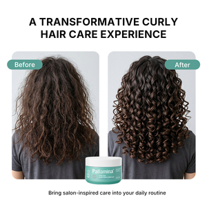 Set Profesional Pallamina <span class=keywords><strong>para</strong></span> Definir Rizos, Champú Hidratante Anti-Frizz, Acondicionador y Crema Definidora de Rizos - Product Image 5