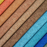 Tissu d'ameublement en tricot respirant imitation lin, durable, résistant aux plis, laminé HDPE, poids moyen, pour canapé - Vente en gros