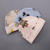 Gorro de algodón para recién nacido de los años 40 para niños y niñas, gorro infantil liso para primavera y otoño