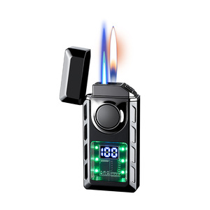 Encendedor de gas butano de doble llama Encendido de arco Regalo de negocios Encendedor de cigarrillos - Product Image 1