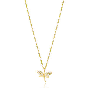 Colgante de plata de ley 925 con diseño de libélula, joyería de moda hecha a mano, turca, venta al por mayor - Product Image 1