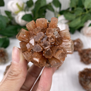 Spécimen minéral d'<span class=keywords><strong>aragonite</strong></span> rouge d'amas de cristal brut de gemme de cristal naturel de haute qualité - Product Image 4