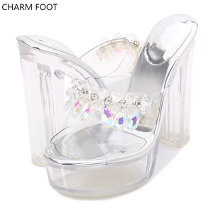 Flores de diamantes del dedo del pie talón cuñas - Product Image 6