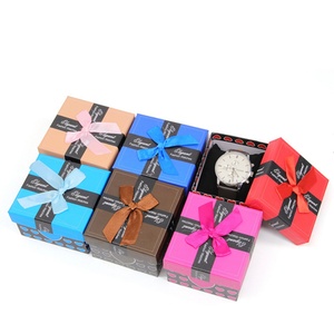 Square Paper Watch <b>Box</b> & Jewelry Case for Gift Ring Necklace Bracelet <b>Storage</b> Including Carton <b>Box</b> Packaging Set - Product Image 1