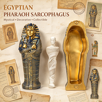 Petite statue du sarcophage de Toutankhamon, figurine de momie de tombe égyptienne ancienne, objet décoratif en résine pour étagère, bureau, maison