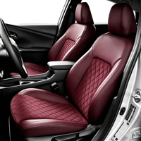 Housses de siège de voiture respirantes en cuir NAPA, style professionnel, sur mesure pour 5 sièges, ensemble complet toutes saisons, beige