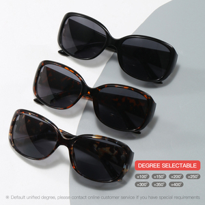 Elegant Fashionable Ladies' Large-frame Bifocal Customizable Varifocal <strong>Reading</strong> Glasses Metal <strong>Accessories</strong> Embedded Gray Lenses - Product Image 3
