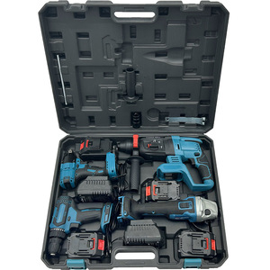 Ensemble d'outils électriques multifonctionnels populaires 5 pièces haute puissance 21V avec batterie rechargeable, comprenant clé à molette et jeu de clés mixtes 3 ou 4 pièces - Product Image 2