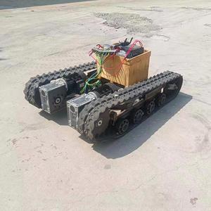 Piezas de tanque RC, orugas de goma, chasis, motor de CC, base de vehículo de control remoto para juguetes RC - Product Image 2