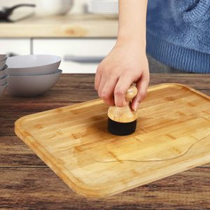 2Pack Cutting Board Oil Wax <strong>Applicator</strong> For Food Grade Mineral Oil Board - Natural Bamboo <strong>Applicator</strong> For Cutting Boards
