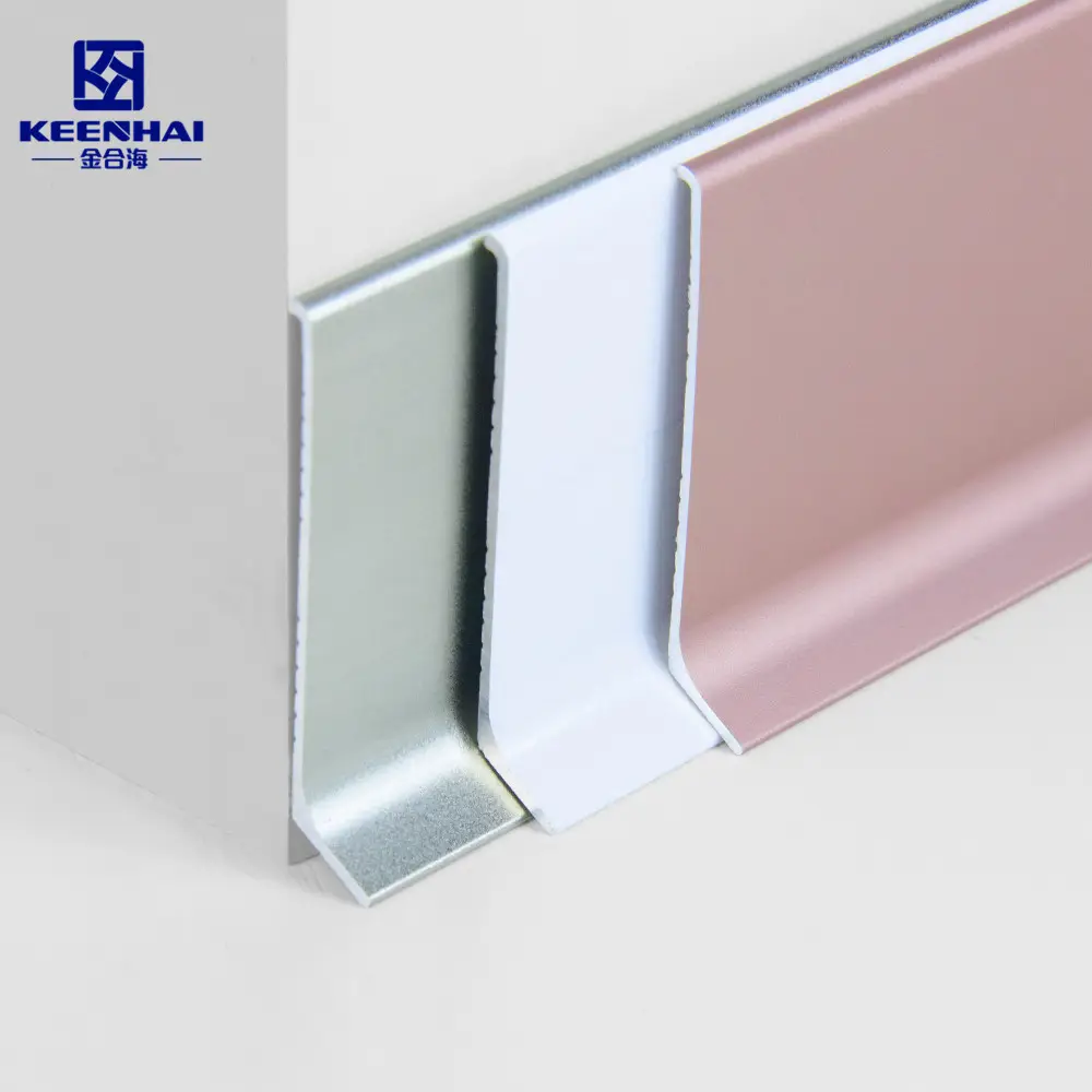Modern Design Aluminum Decorative Metal Skirting Baseboard Flooring Trims for Hotel and Villa Flooring Solutions