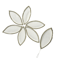 Vente en gros d'appliques en strass 3D en forme de fleurs de lotus à coller pour la garniture de robes de mariée, les ceintures de mariée et les chaussures
