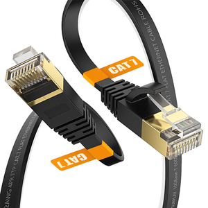 สายอีเธอร์เน็ตแบบแบน Cat 7 ทองแดงตีเกลียว 10 เมตร RJ45 ทนทานต่อสภาพอากาศ ป้องกันสัญญาณรบกวน ความเร็ว 10Gbps 600MHz ยี่ห้อ D-sunty สำหรับ PS5/4/3 Xbox โมเด็ม เราเตอร์ LAN - Product Image 4