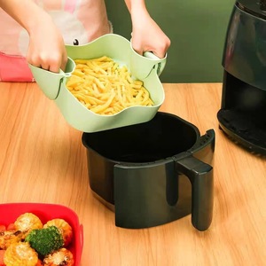 Reusable Silicone Baking Tray For Air Fryer Rectangle Food Grade High Temperature Resistant Dishwasher Safe - Product Image 2