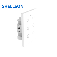 Brésil Tuya 6 Gang Smart Wall Light Switch Muilti-Control Wireless Smart Light Switch