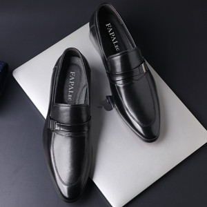 2025 Zapatos de vestir personalizados de alta calidad para hombre, mocasines de boda elegantes con punta en pico, nuevos estilos para negocios de otoño hechos a mano - Product Image 4