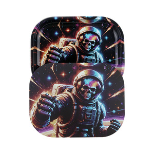 Bandeja Rectangular de Plástico con Diseño Espacial de Calavera de Astronauta, Accesorio de Almacenamiento Moderno - Product Image 2