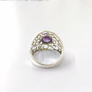 แหวนพลอยอเมทิสต์ เงินแท้ 925 แหวนพลอยทำมือ คอลเลคชั่นแหวนเงินคุณภาพ ราคาขายส่ง - Product Image 6