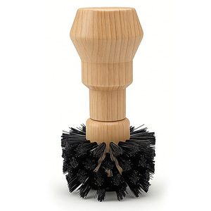 Brosse de nettoyage pour moulin à café Chef Season Show, manche en bois, poils en nylon, pour machine à café et élimination des résidus - Product Image 1